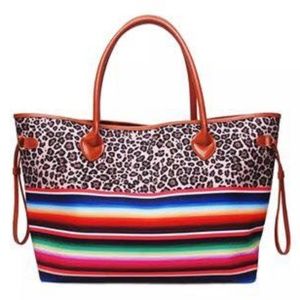 Leopard Serape Tote